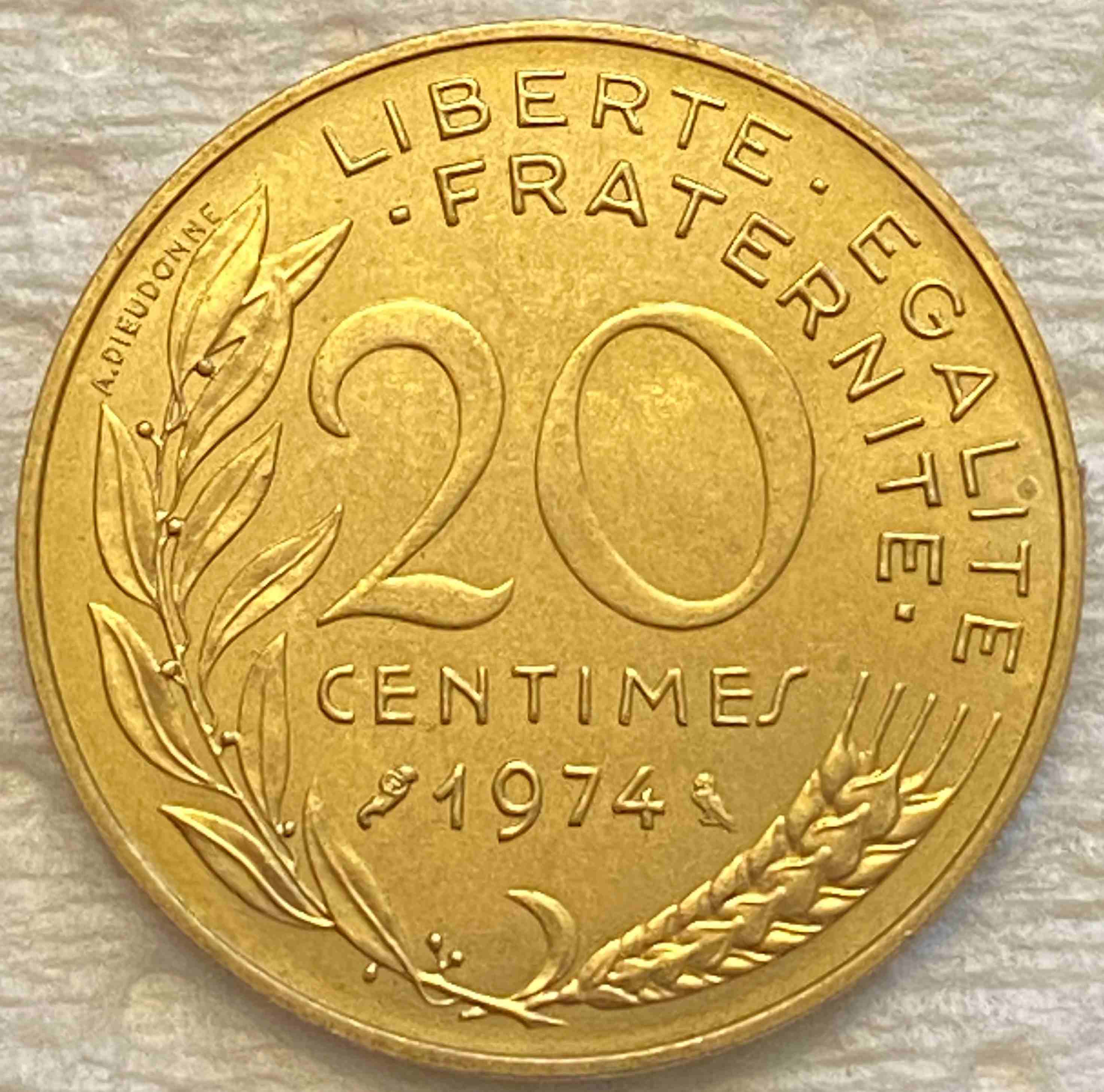 1974-20-Centimes---Need-Assistance-With-Grade