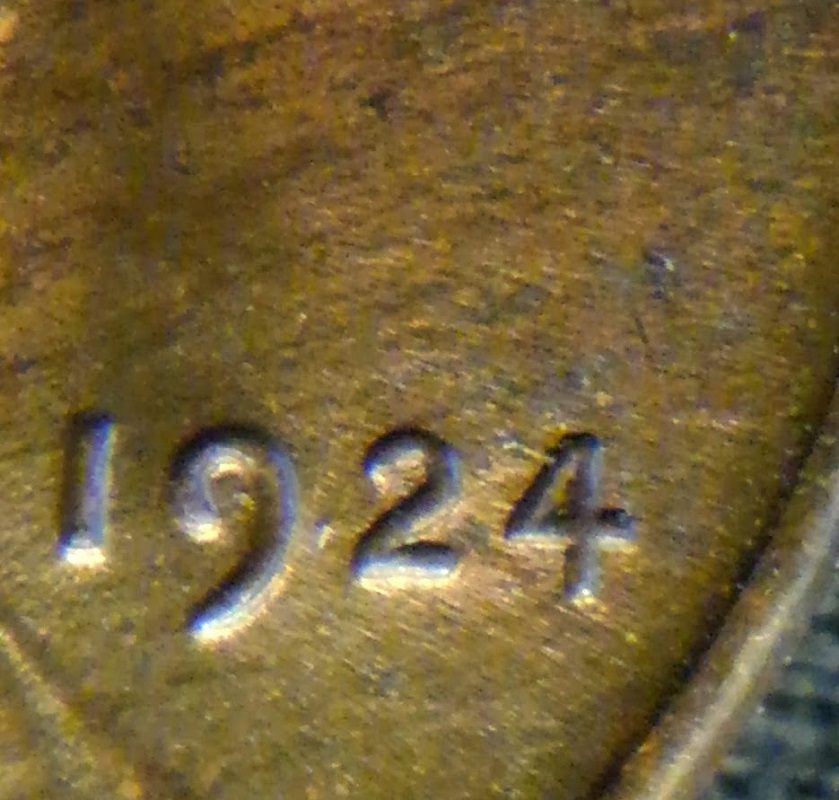 1924-P-1-DR-001-Lincoln-Cent,-Au/Ms-BN