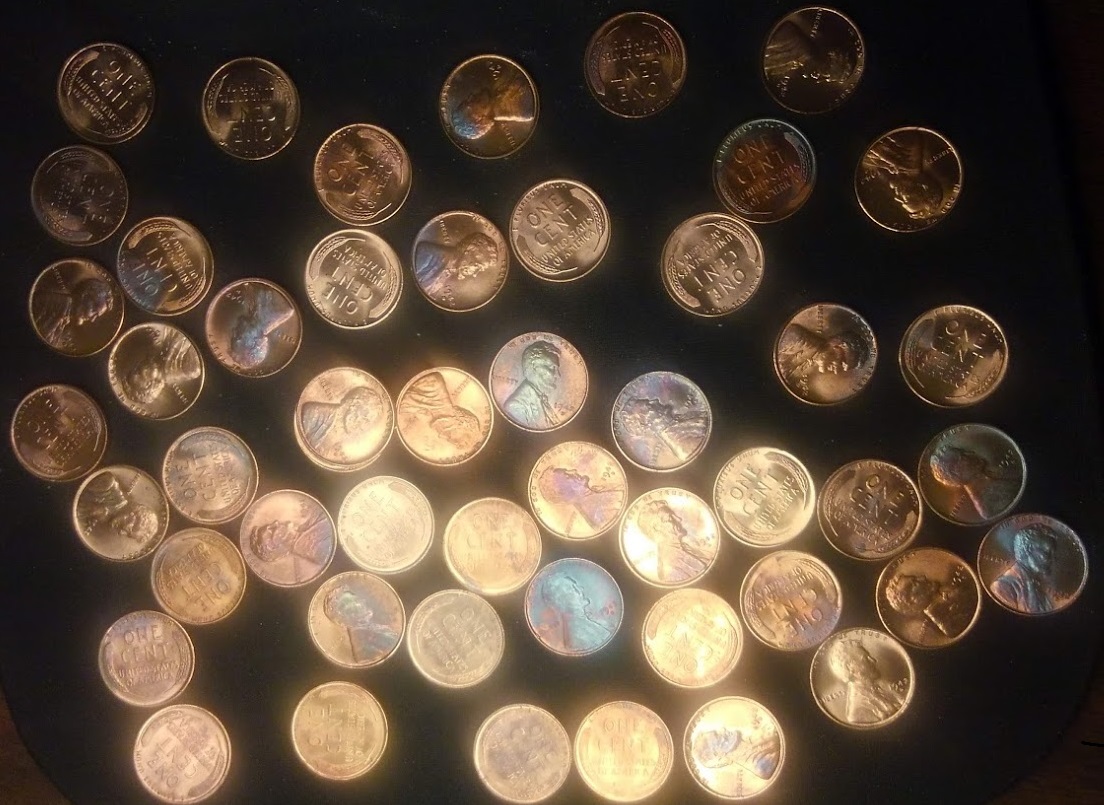 1942-D-Toned-OBW-Fed-Reserve-Lincoln-Wheat-Cent-Roll