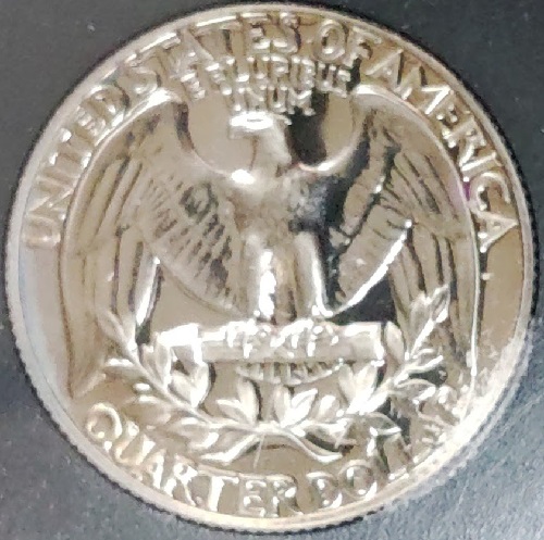 1970-S-25c-Washington-Quarter-Proof-Struck-Through-Glob-Of-Grease