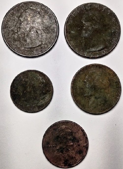 Dark-Brown-Clad-Coins-Found-Metal-Detecting-Hopefully-Educational