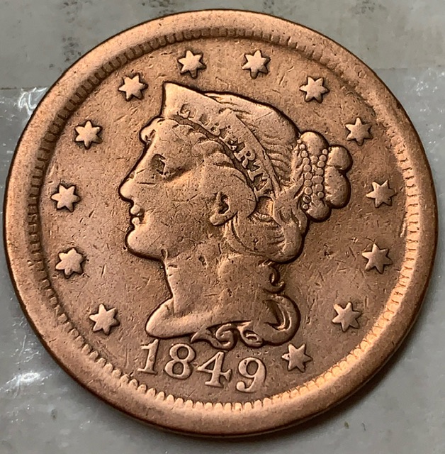 1849/8-Large-Cent-Overdate