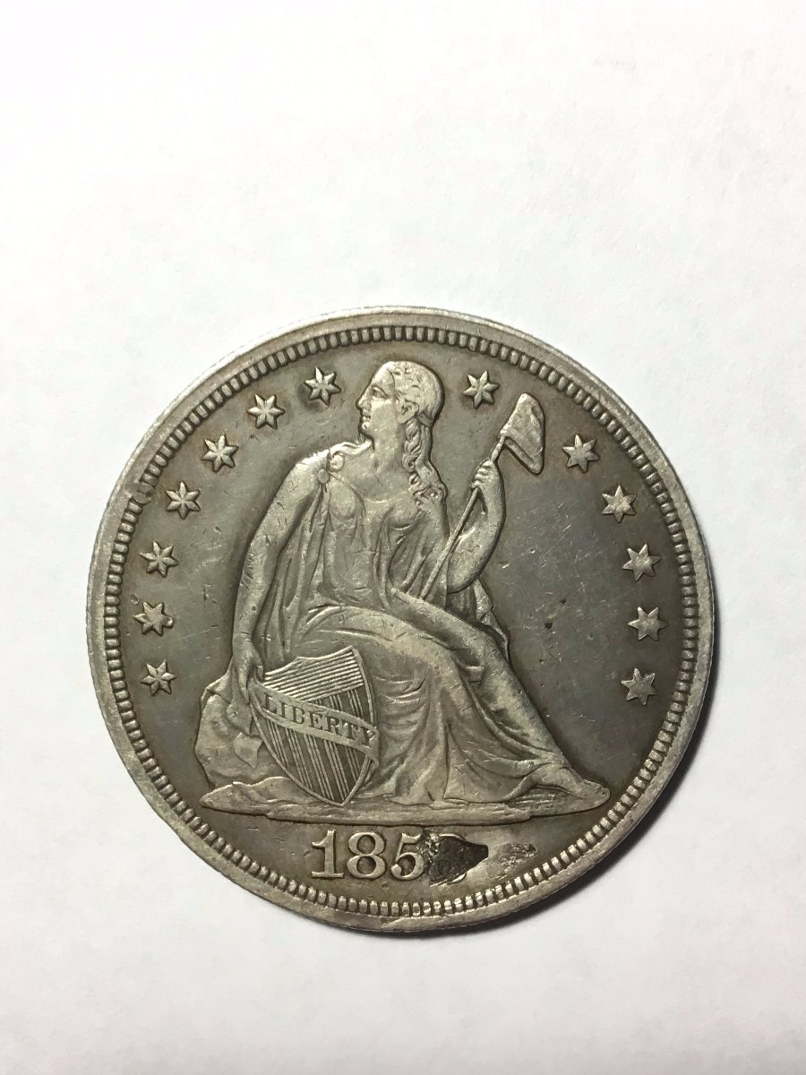 1853*-Seated-Dollar-For-Grading