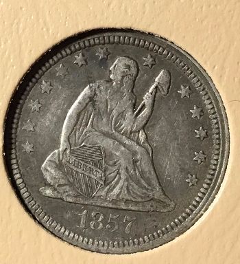 1857-Seated-Quarter-For-Grading