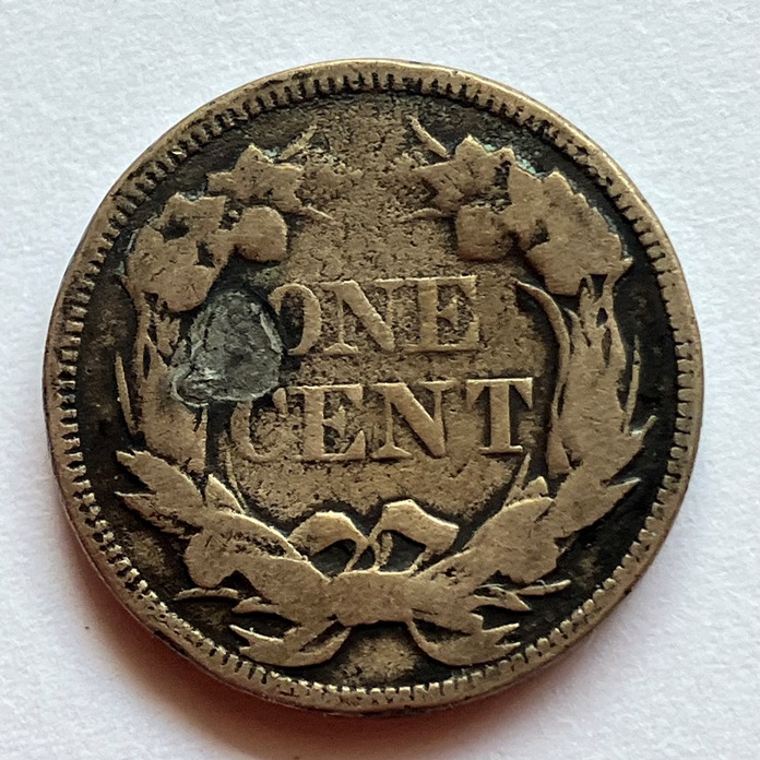 1858-Flying-Eagle-Cent-Large-Letters-With-Slag-Inclusion