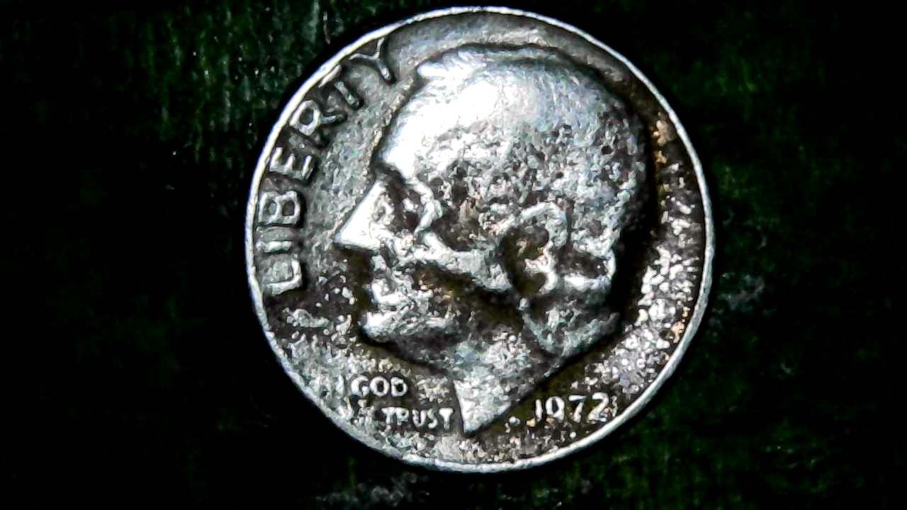 1972-I'm�not-Sure-Of-The-Mint-Dime-Why-Is-It-Deformed