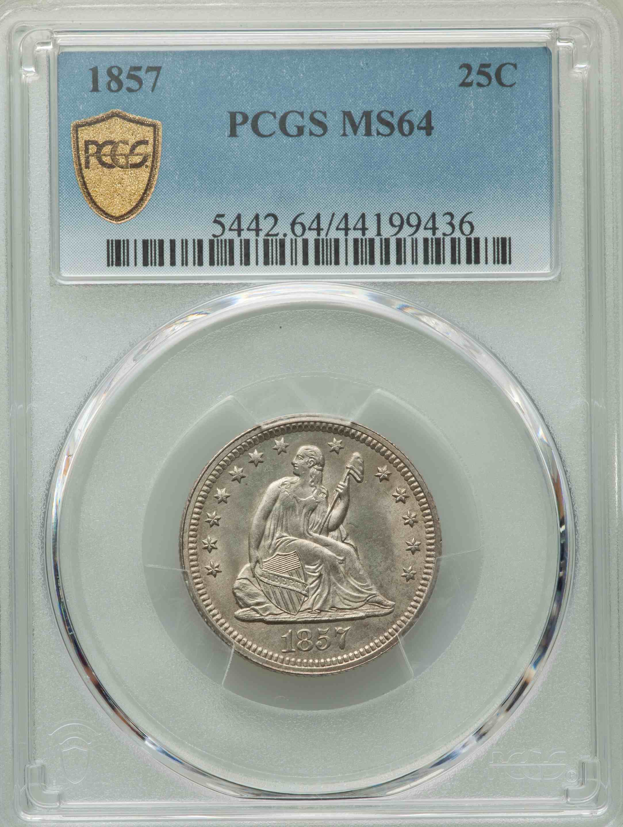 1857-Seated-Liberty-Quarter---Ha-And-Trueview-Pics---Overgraded?