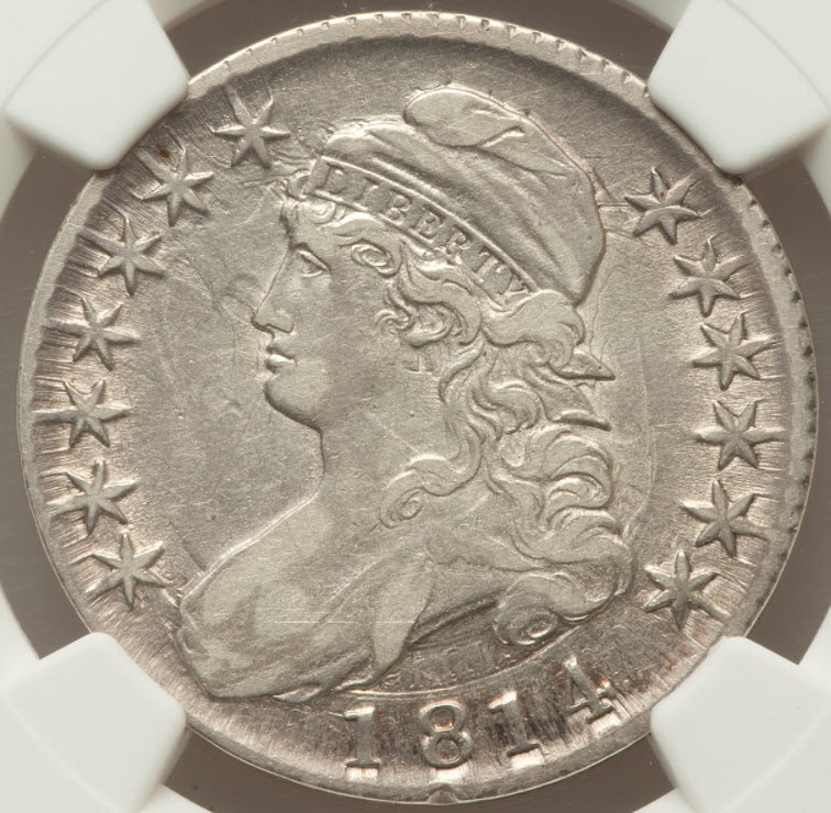 US-1814-Capped-Bust-50c---Checked-With-PCGS-Photograde---Maybe-VG8?