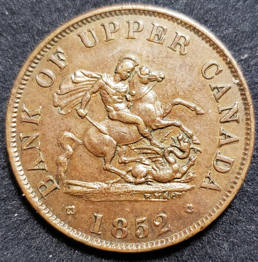 1852-Bank-Of-Upper-Canada-Half-Penny-Token---Doubling