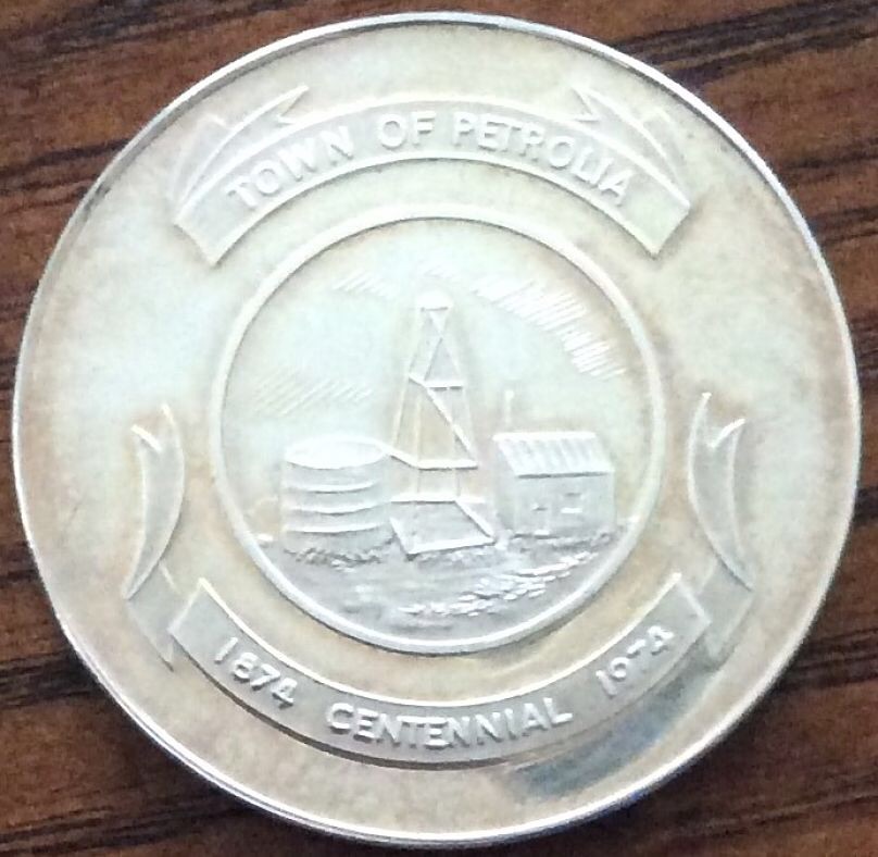 1974-Petrolia-Centennial-Token-Id:-Ontario-Municipal-And-Commemorative-Medal