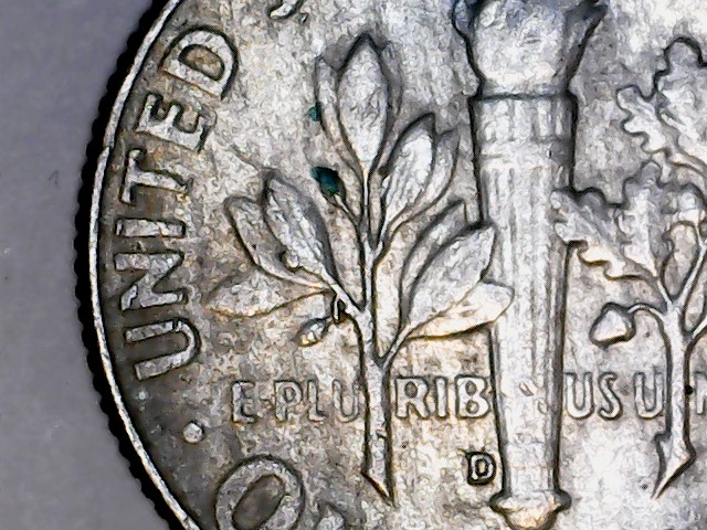 1964--D-Roosevelt-Dime--New-Olive-Branch-Or-Reverse-Die-Error-?