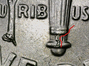 2020-P-Dime-With-Multiple-Die-Chips-Front-And-Back.