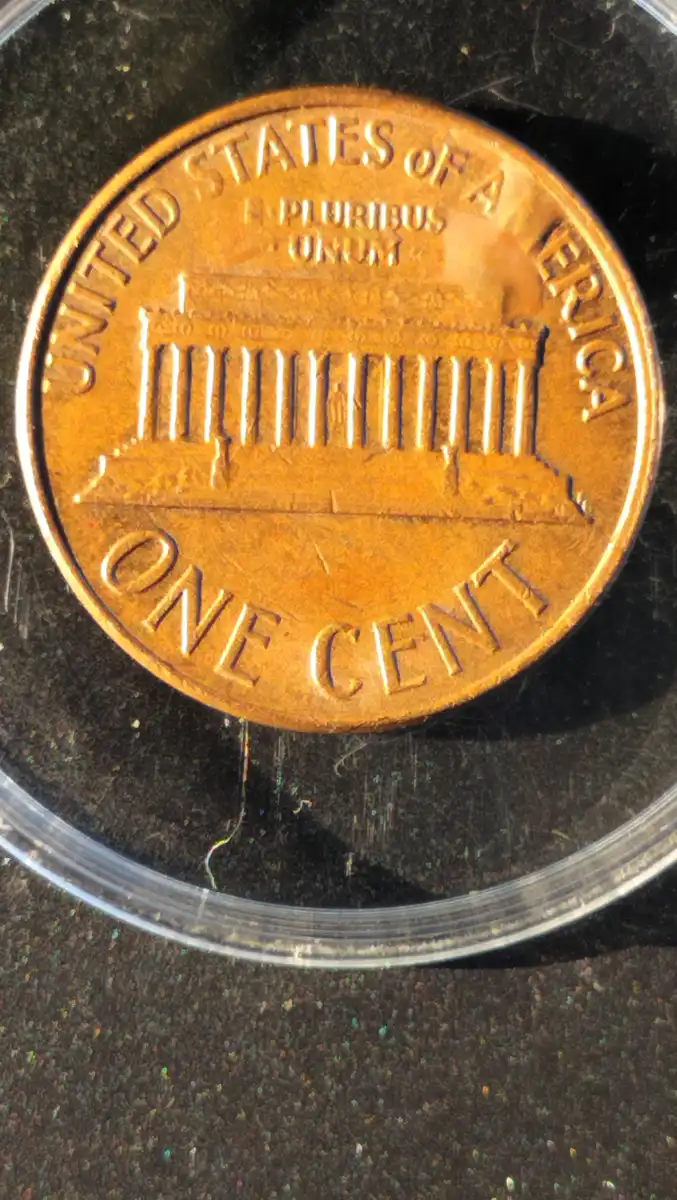 1968--D-Penny-Struck-Thru-Something-On-Obverse-And-Reverse