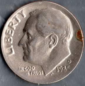 Funny-Looking-Skin-On-On-A-1985-D-And-1984-D-Roosevelt-Dimes