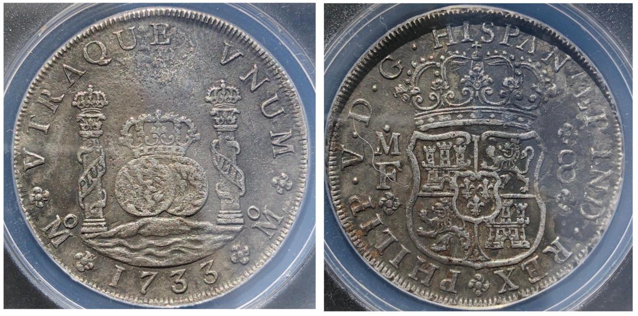 1733-Mexico-8-Reales-Mo-Mf-Information-Wanted