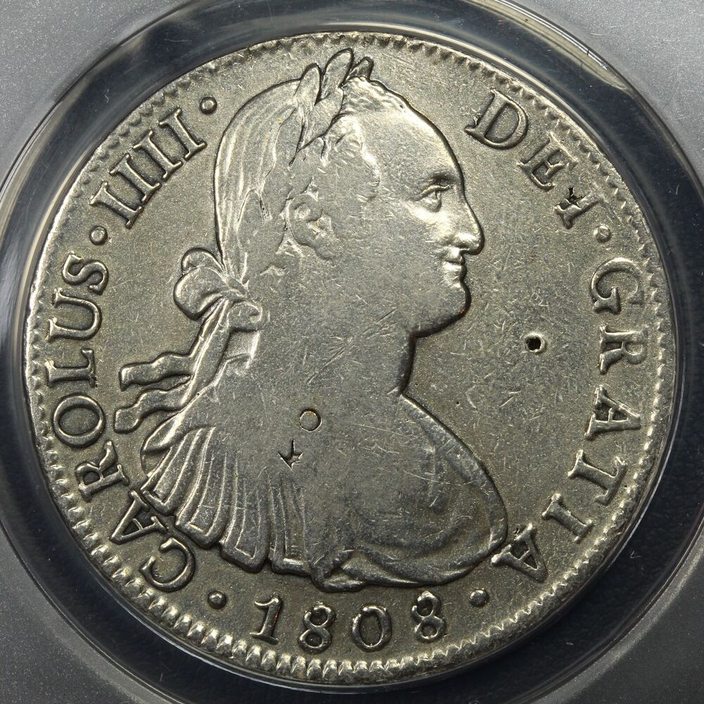 Circulated-Chopmarked-8-Reales-With-Identical-Chopmark-On-Reverse,-Modern-Forgeries?