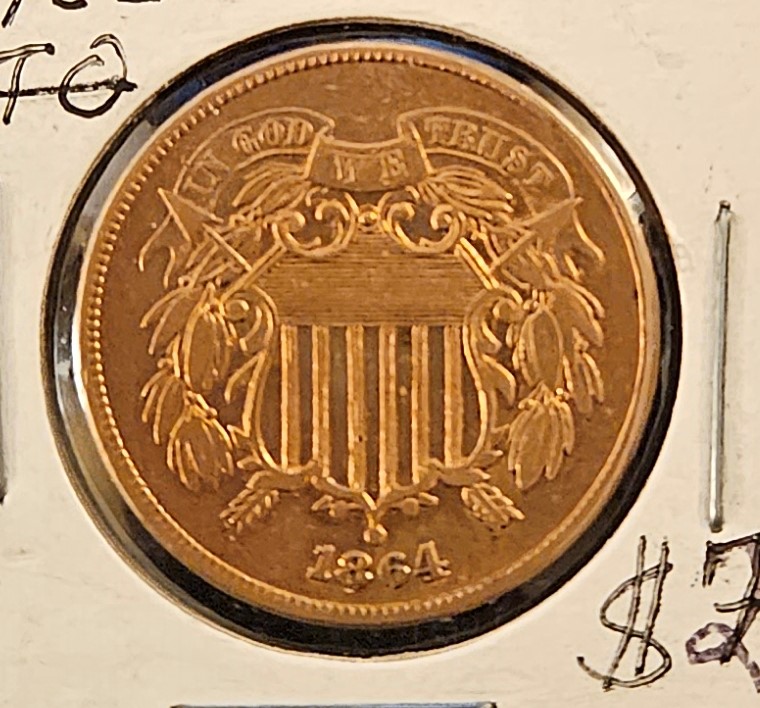 1864-2-Cent-Red-For-Grading-And-Opinions