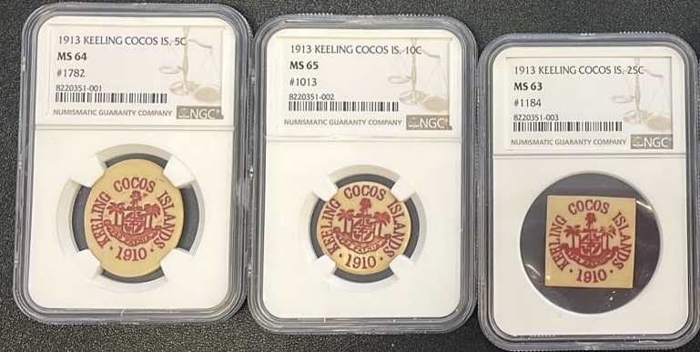 Keeling-Cocos-Island-1913-Tokens