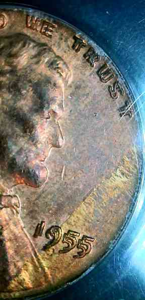 1955-Lincoln-Cent-DDO-Die-1-With-Laminations---Genuine-ANACS-MS-60-Details.-Only-One-Known-To-Exist?
