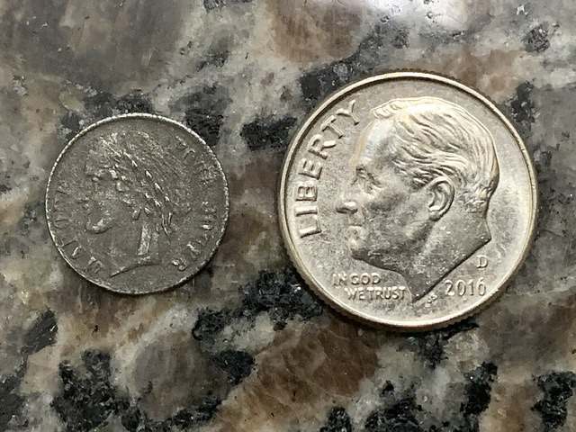 Old-1-Franc-Coin---Very-Small-Id:-Game-Token