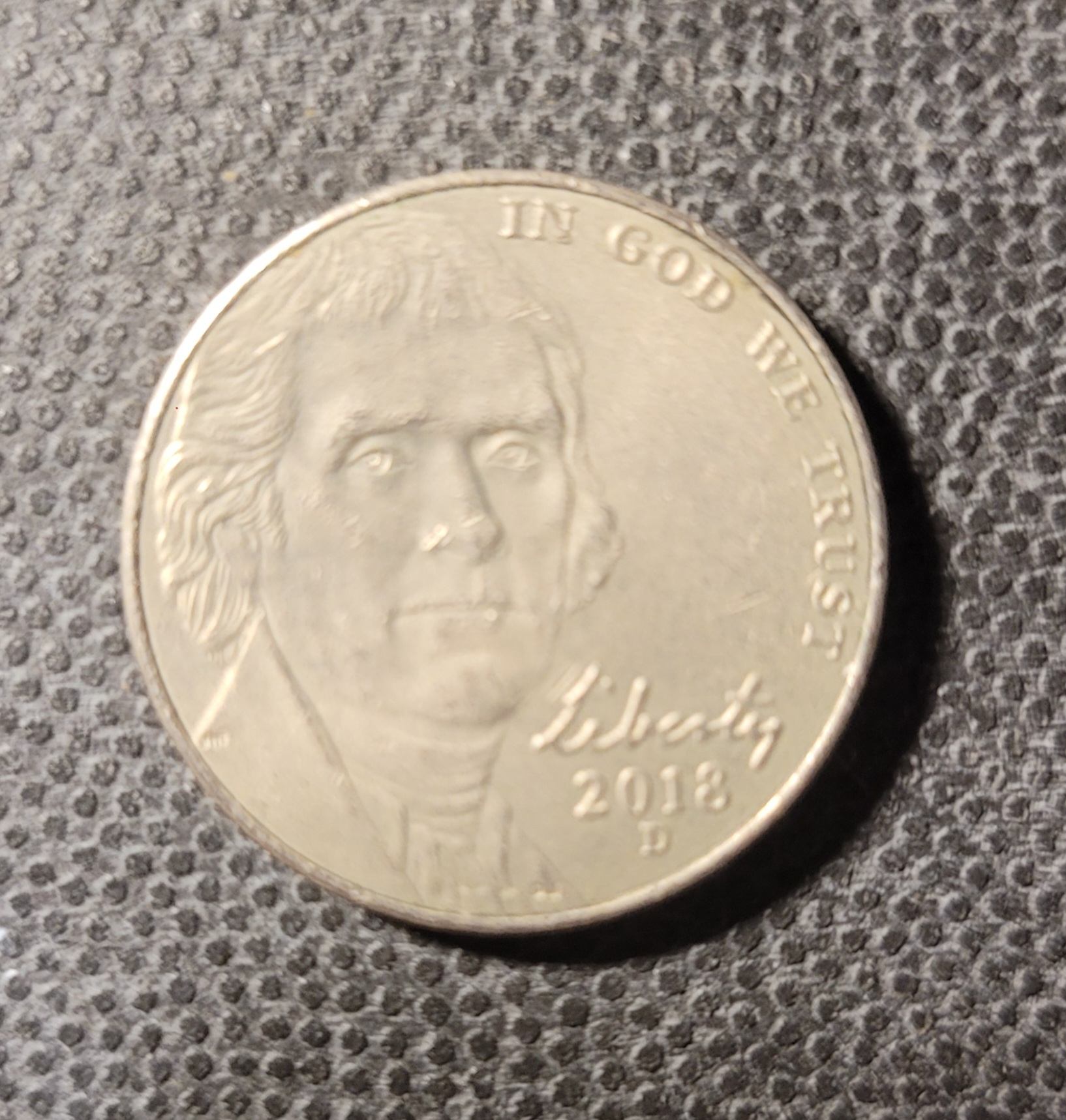 Brand-New-2018-D-Nickel-Shiny-On-One-Side-.