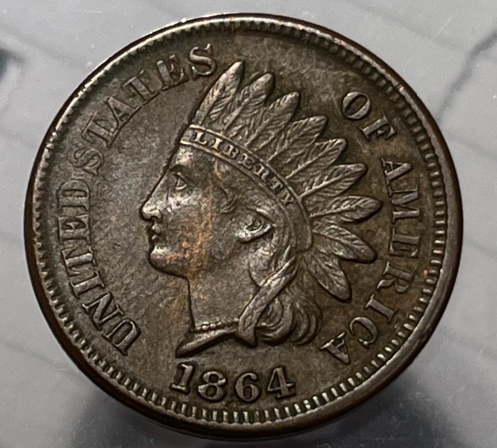1864-Bronze-Indian-Cent-Die-Chip-In-Shield-Variety-Help
