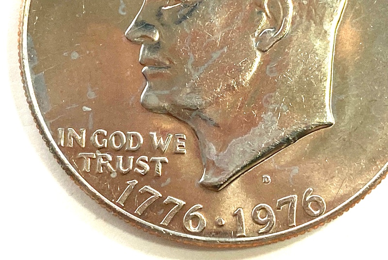 1976-P-Clad-Ike-Dollar-Several-Possible-Damages-Or-Errors?