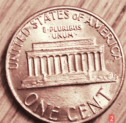 1985-D-Penny-DDOninngod-We-Trust,-Odd-Stain-See-It-On-Other-Pennies-On-Line