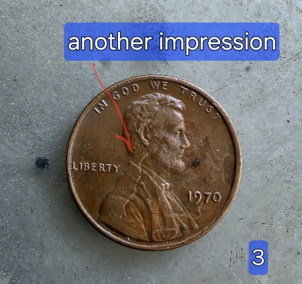 1970-Penny-2nd-Impression-On-Obverse