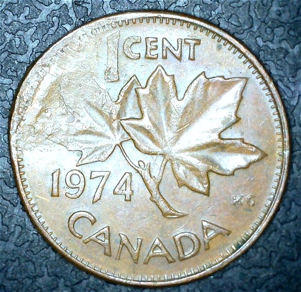 1974-Canadian-Cent-With-Brockage?