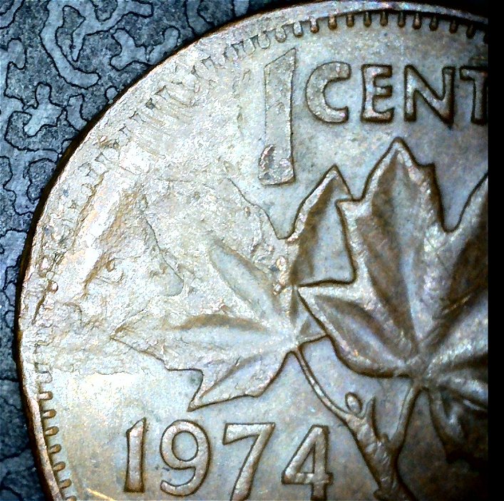 1974-Canadian-Cent-With-Brockage?