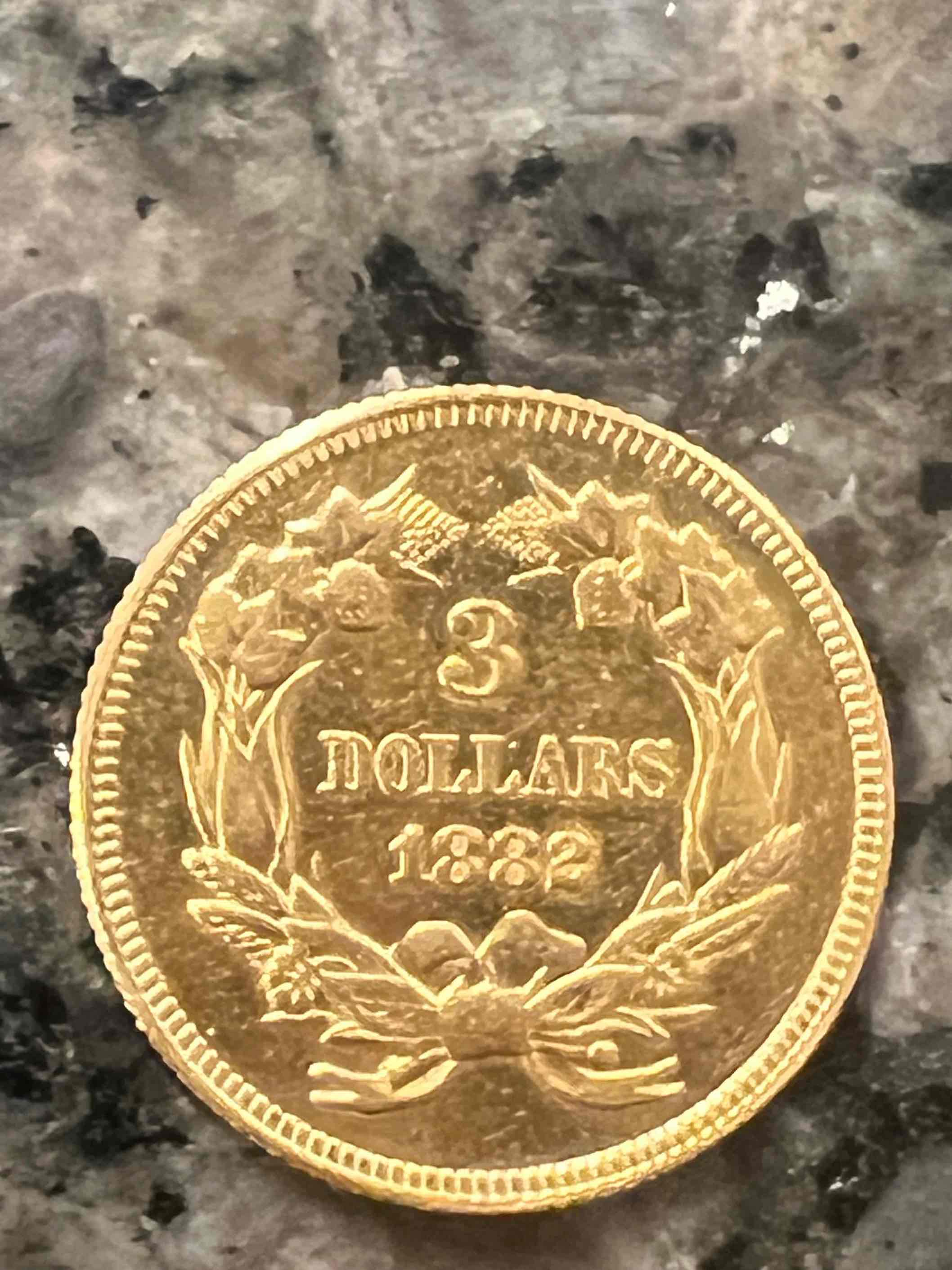 1882-$3-Gold-Coin---Authentic?