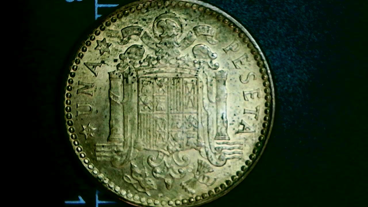 1953-?-Nickel-Size-Coin-Bronze-Id:-Spain,-1-Peseta-Of-The-Franco-Era