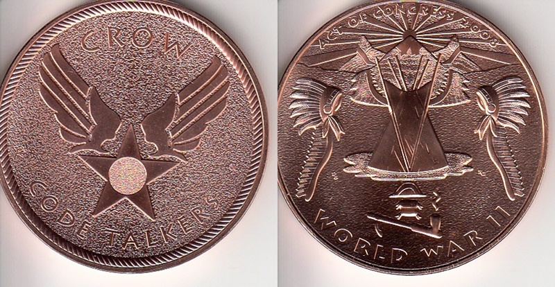 Little-Big-Horn-Battle-Coins-&-Crow-Tribe-Code-Talker-Coin