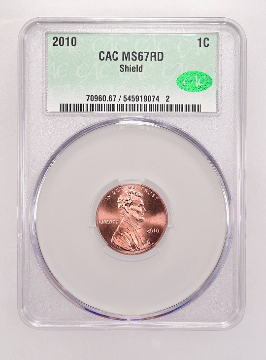 2010-Lincoln-Shield-Cent-Cent-CAC-MS-67RD,-Trouble-With-Value.