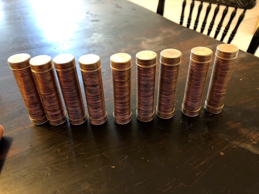 Nice-Cent-Score!-Unopened-Fed-Rolls+1959-1961