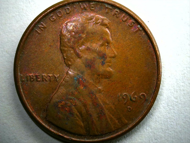 1969-D-Lincoln-Memorial-Penny--No-