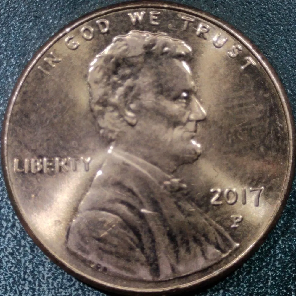2017-P-Lincoln-Cent:-Feeder-Finger-Damage?