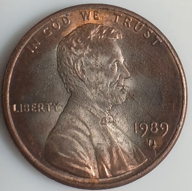 Lincoln-Cent-1989-D-With-Double-Color,-Long-Die-Crack.