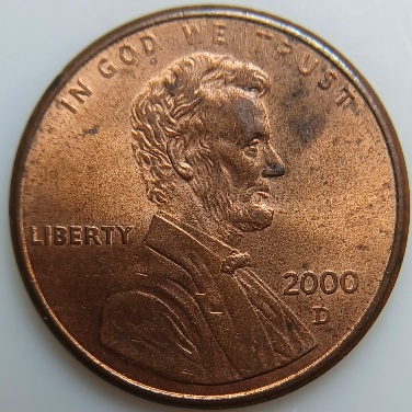 Lincoln-Cent-Year-2000-Grease-Strike-Or-Worn.