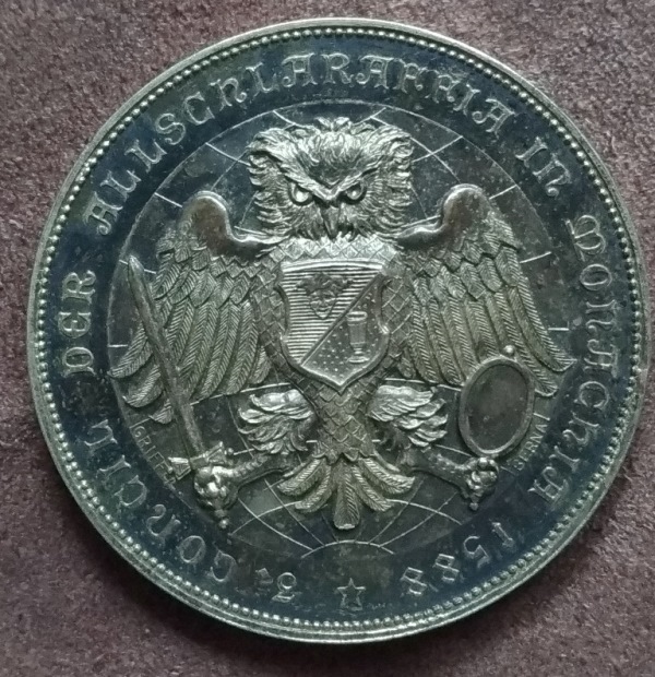 Old-Medallion-Circa-1588-From-Europe-Id:-1888-Token-From-Sclaraffia-Monachia