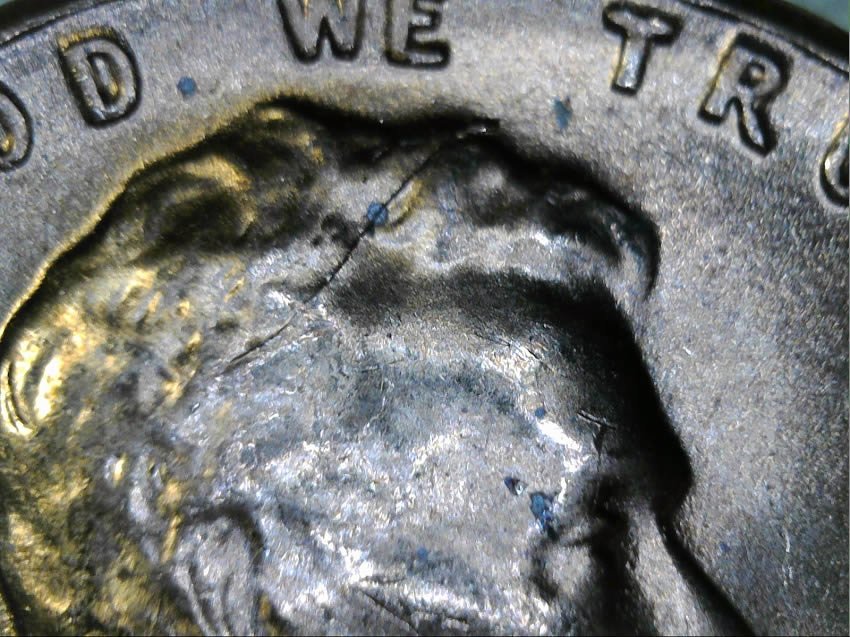 1960-P-LMC-Vertical-Almost-Bilateral-Die-Crack-Down-Lincoln!