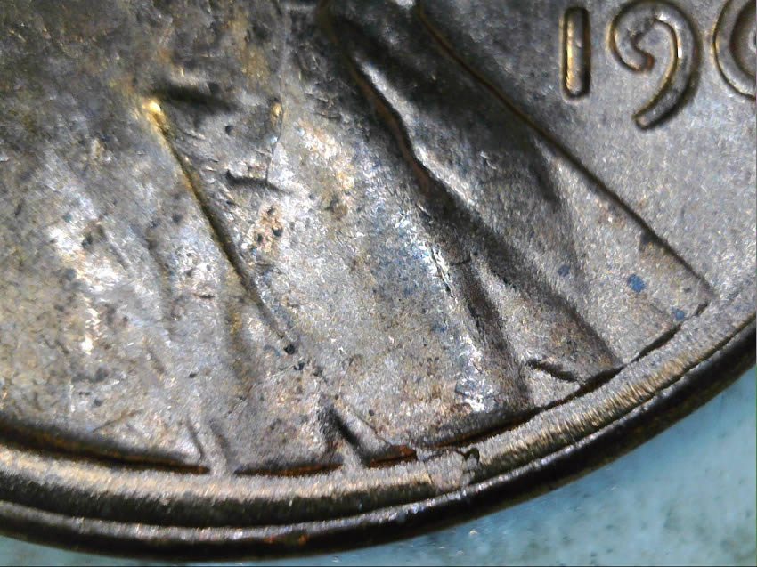 1960-P-LMC-Vertical-Almost-Bilateral-Die-Crack-Down-Lincoln!