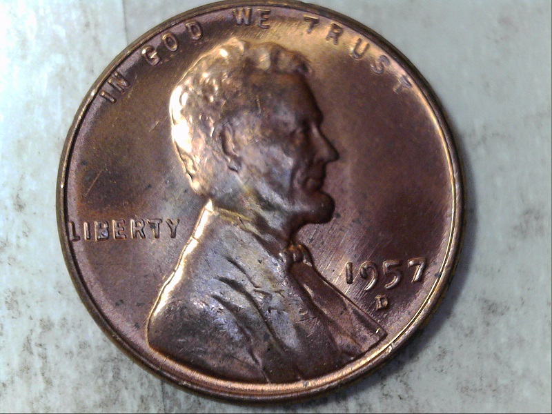 1957-D-BU-Wheat-Roll---48-Of-50-Are-RPM-&-Die-Chip!