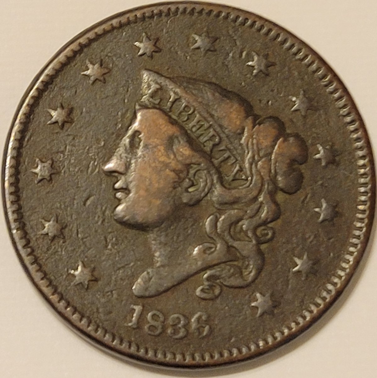 1836-Coronet-Head-Cent