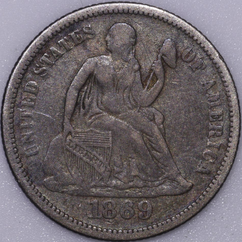 1869-P-And-1876-CC-Seated-Dimes-For-Grading