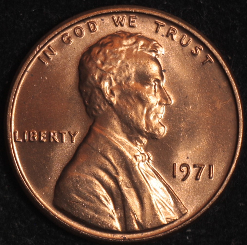 1971-LWC-Philadelphia-Obv.-Die-Clash-In-Neck,-Ghosting-Of-Lincoln's-Face-Right-Of-The-Bust,-DDR-?