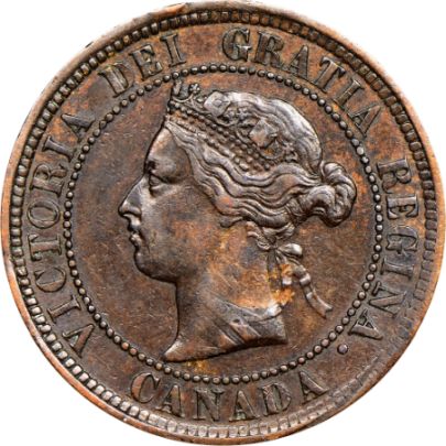 Victoria-1901-One-Cent-Coin/Token-Id:-With-Extensive-Edge-Clipping