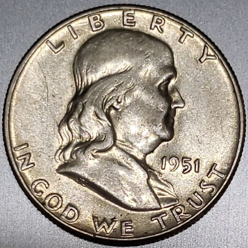 1951-Franklin-Half-Dollar,-Grade-Please