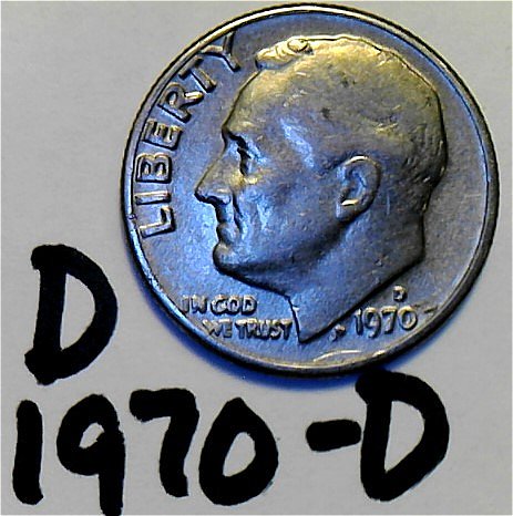 1970-P-Roosevelt-Dime,-FS-901-X-3-And-A-1970-D